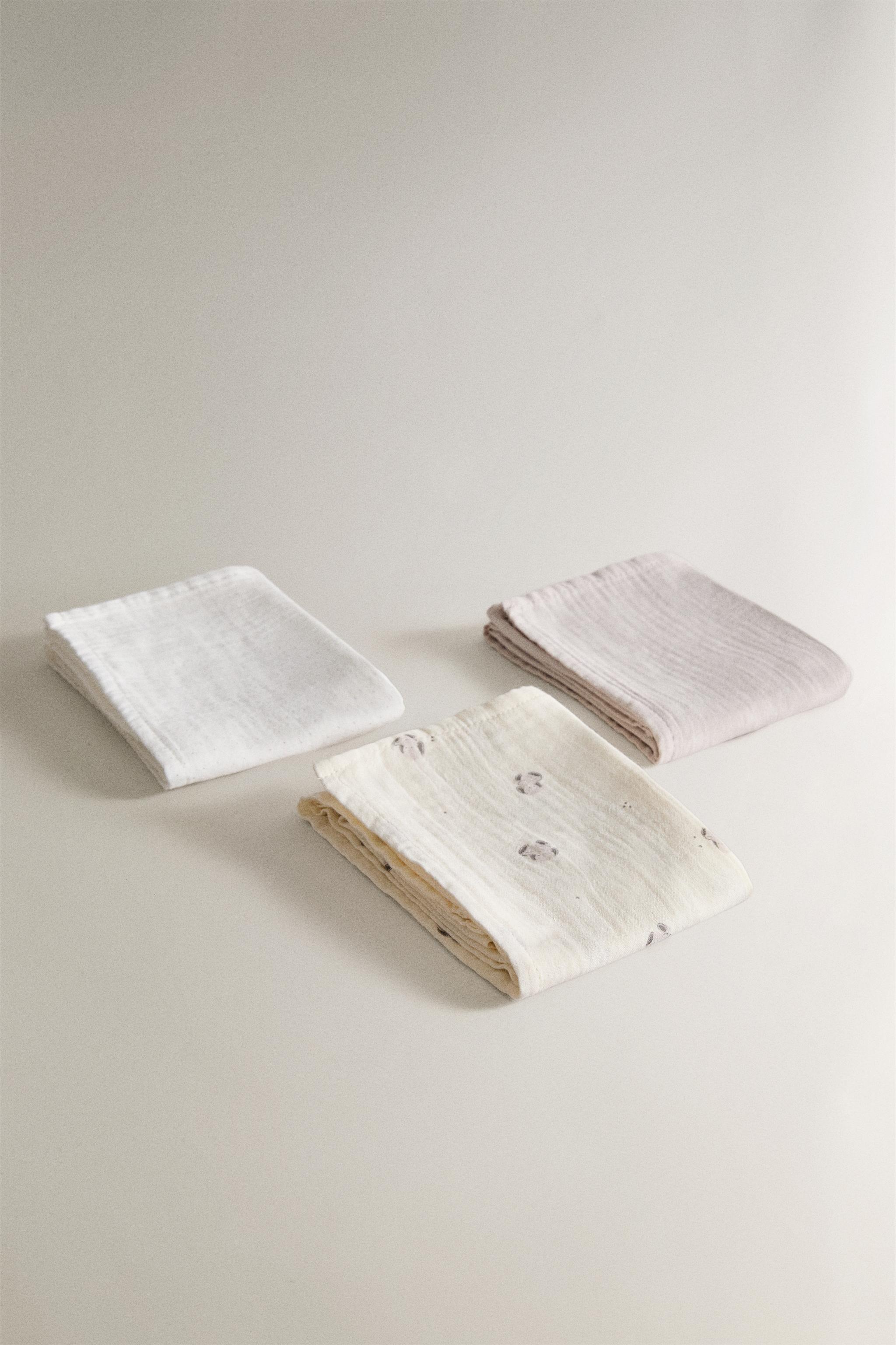 BABY BUNNY MUSLIN CLOTHS (PACK OF 3)